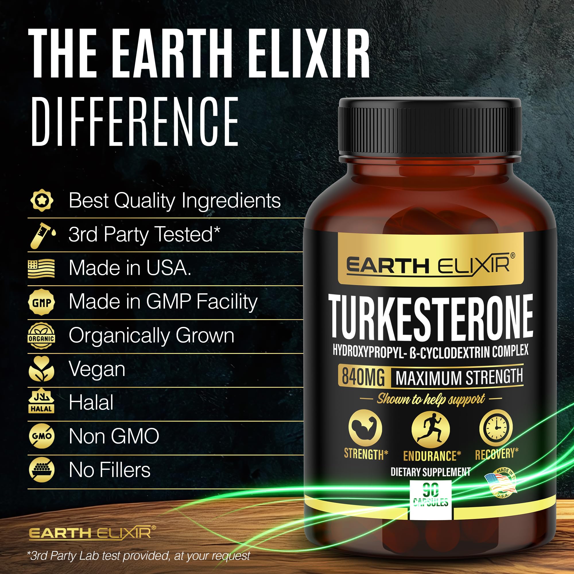 Earth Elixir product in gym setting – supports training intensity and recovery.