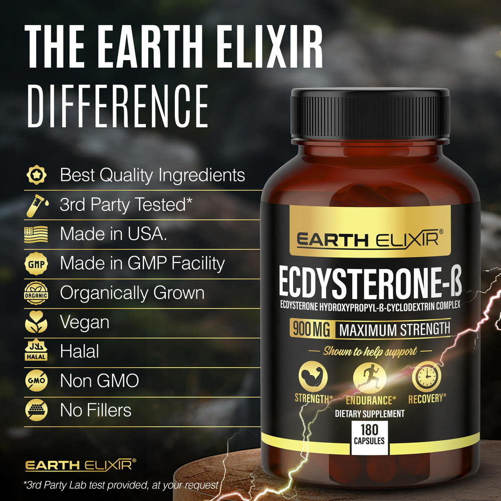Earth Elixir Made in USA label emphasizing trusted production quality.