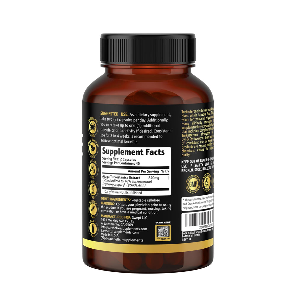 Earth Elixir third-party tested seal – independent quality verification.
