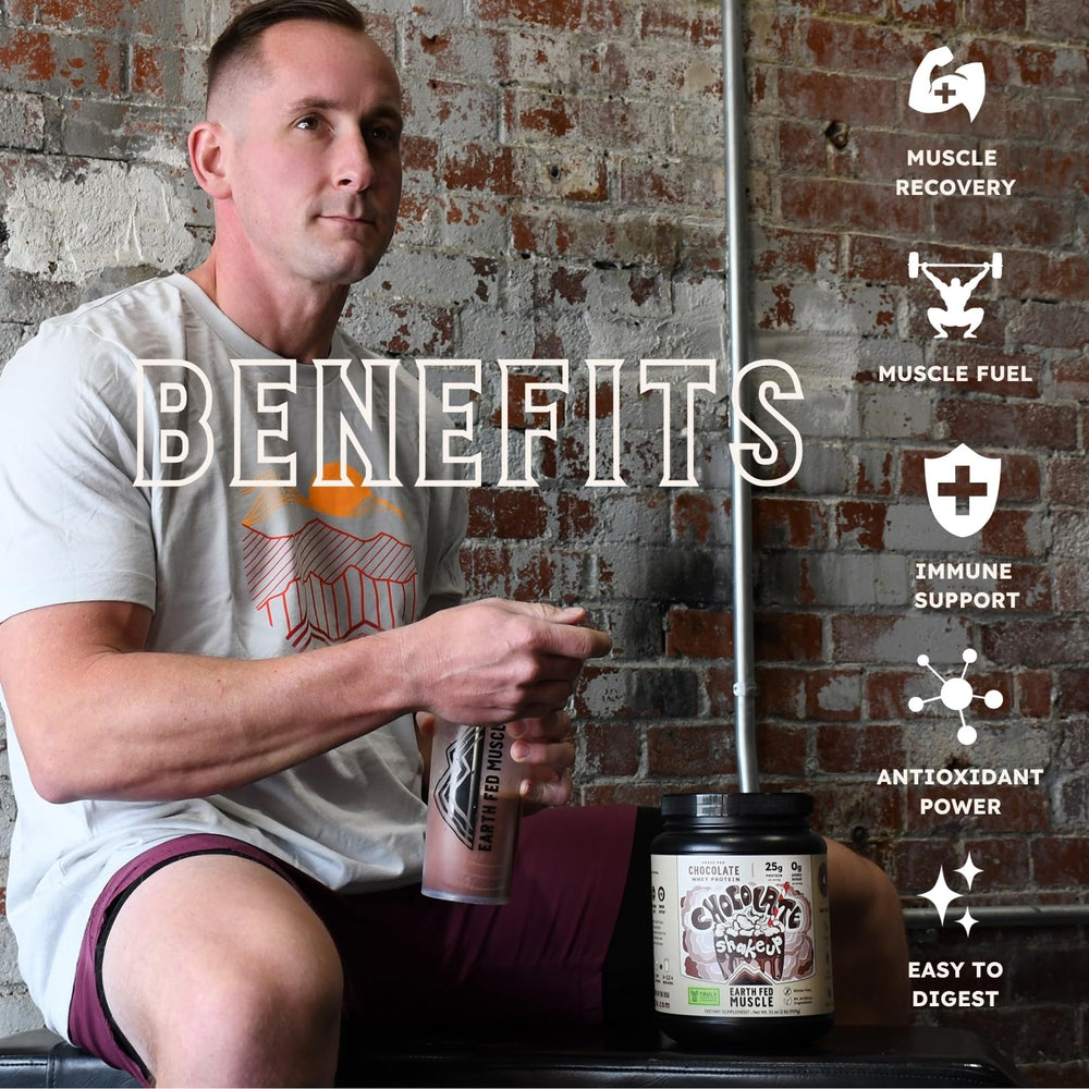 Earth Fed Muscle Shakeup NSF-certified badge for product credibility