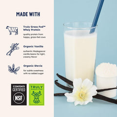 Earth Fed Muscle Whey Isolate scoop ready for convenient 29 servings.