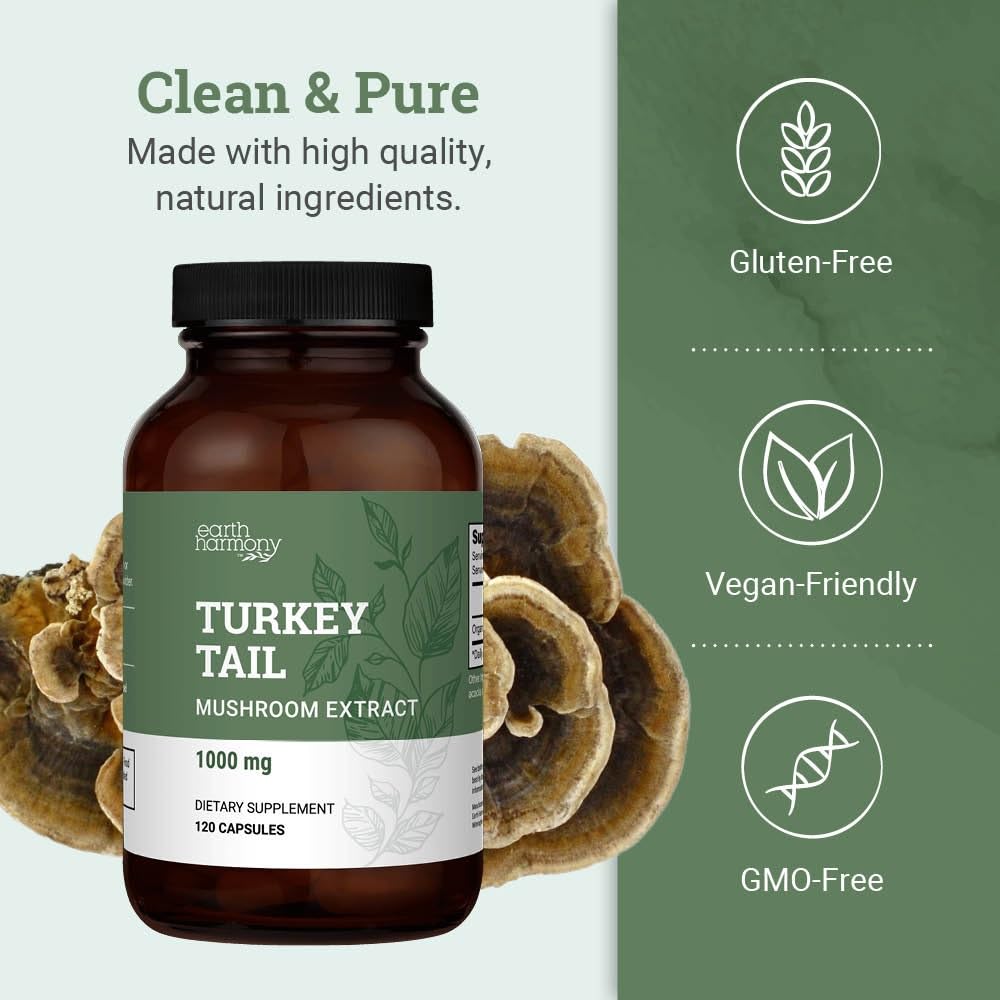 Earth Harmony Naturals frasco de 120 cápsulas, dos meses de suministro.