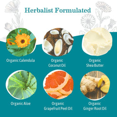 Earth Mama Ginger Fresh body wash with calendula for soothing showers