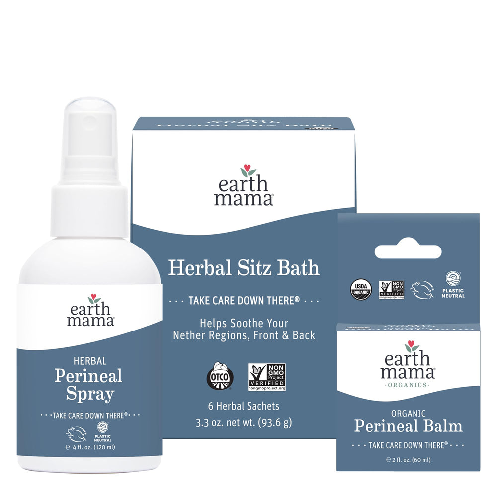 Earth Mama Herbal Perineal Spray for postpartum soothing and cooling relief.