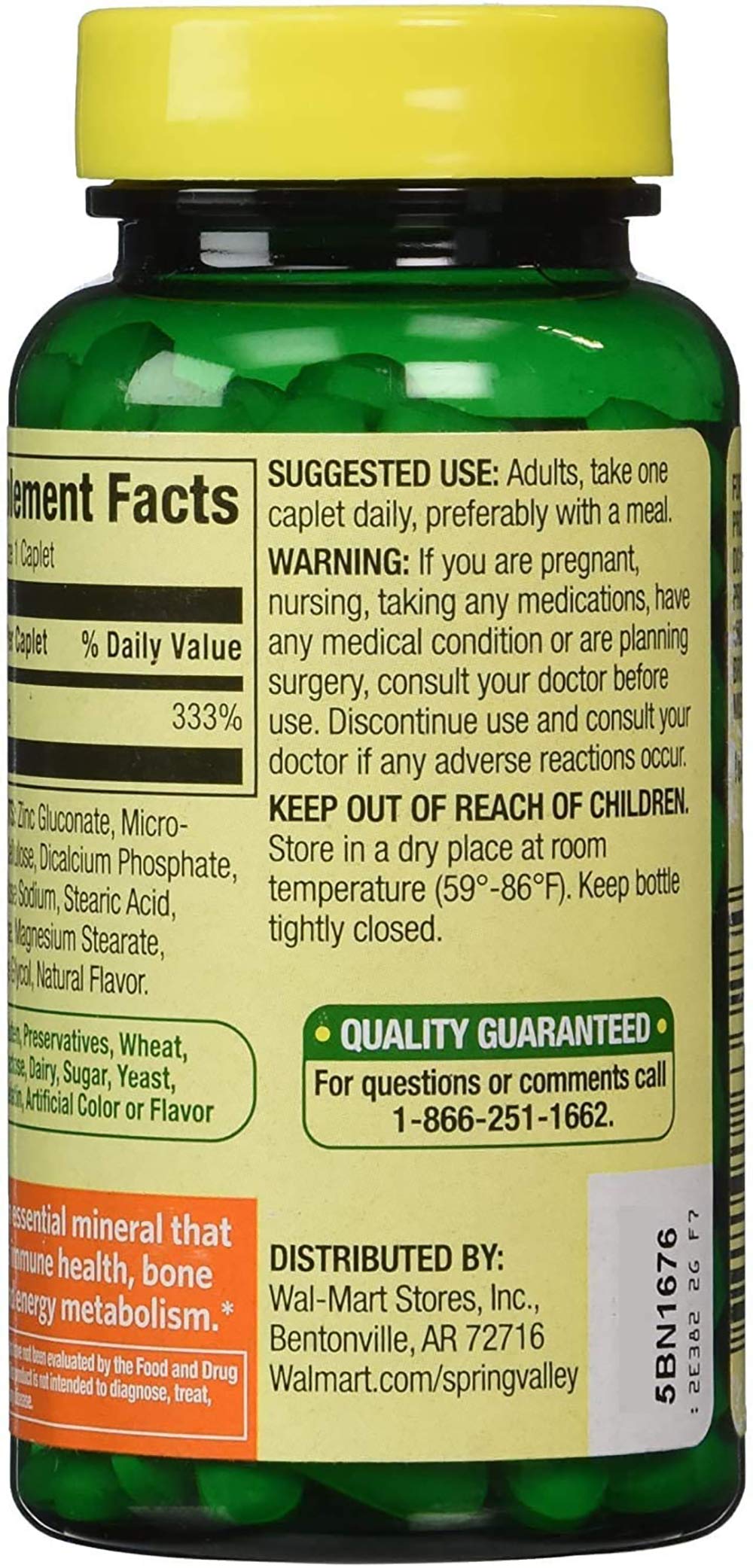 Earth&ME Spring Valley bottle label detail shows 50 mg.