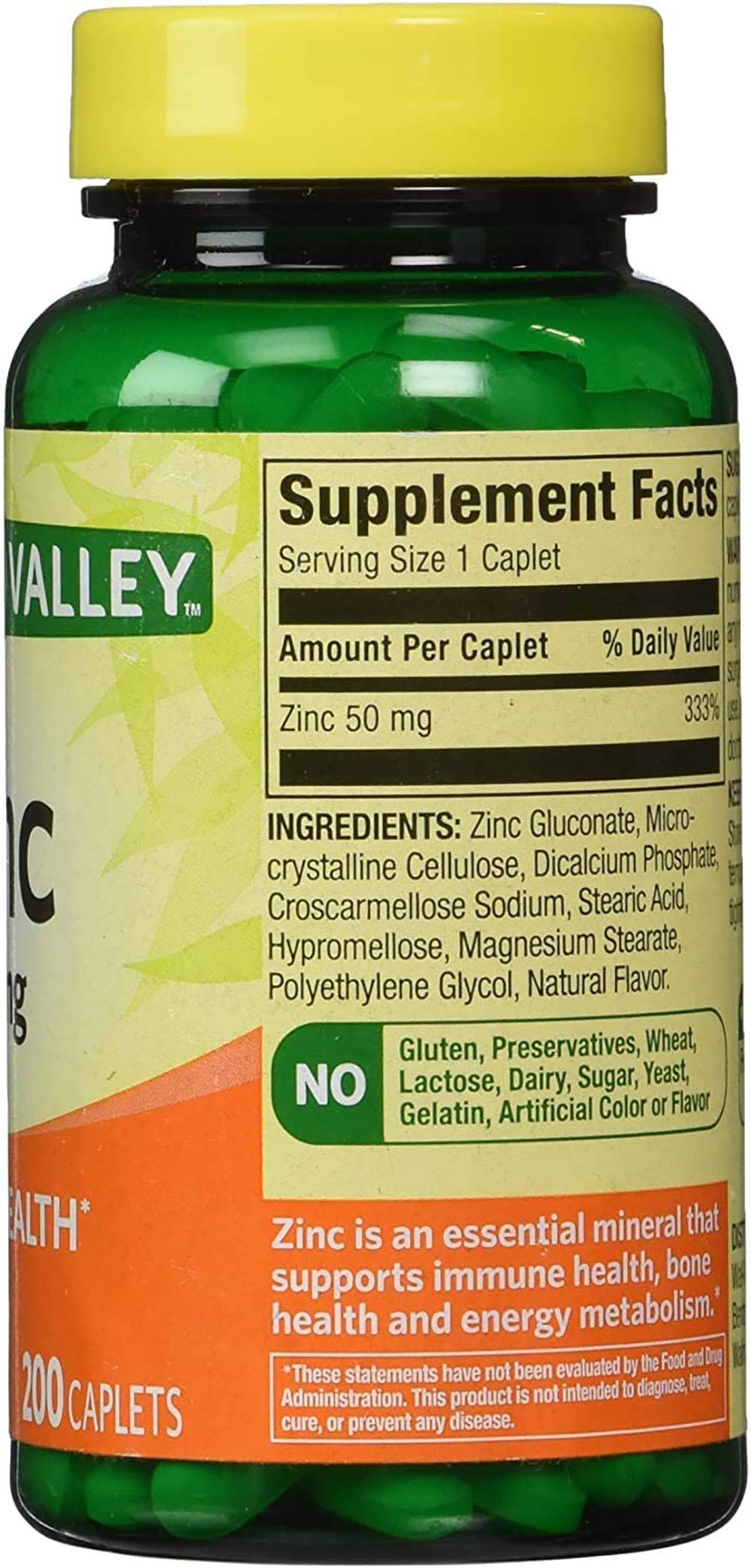 Earth&ME Spring Valley natural-source zinc illustration.