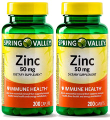 Earth&ME Spring Valley zinc 50 mg tablet close-up for daily use.