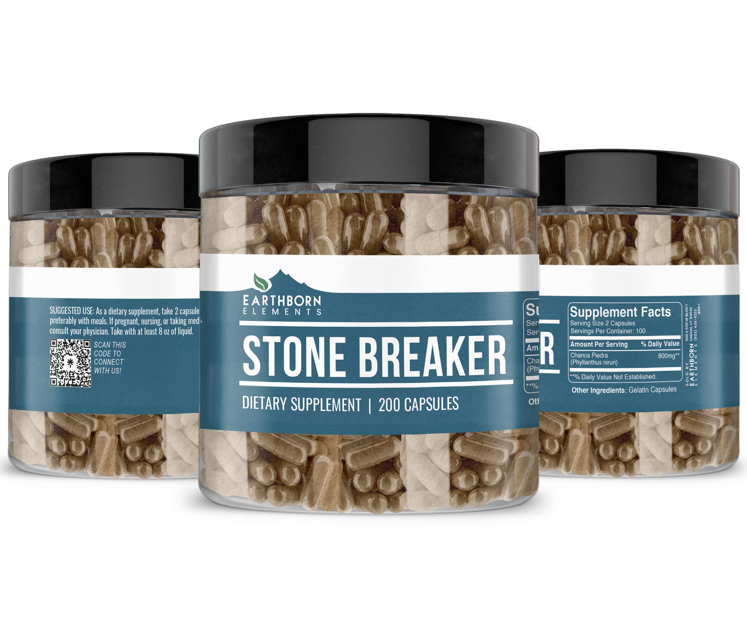 Pouring Earthborn Elements Chanca Piedra capsules from bottle into a daily routine
