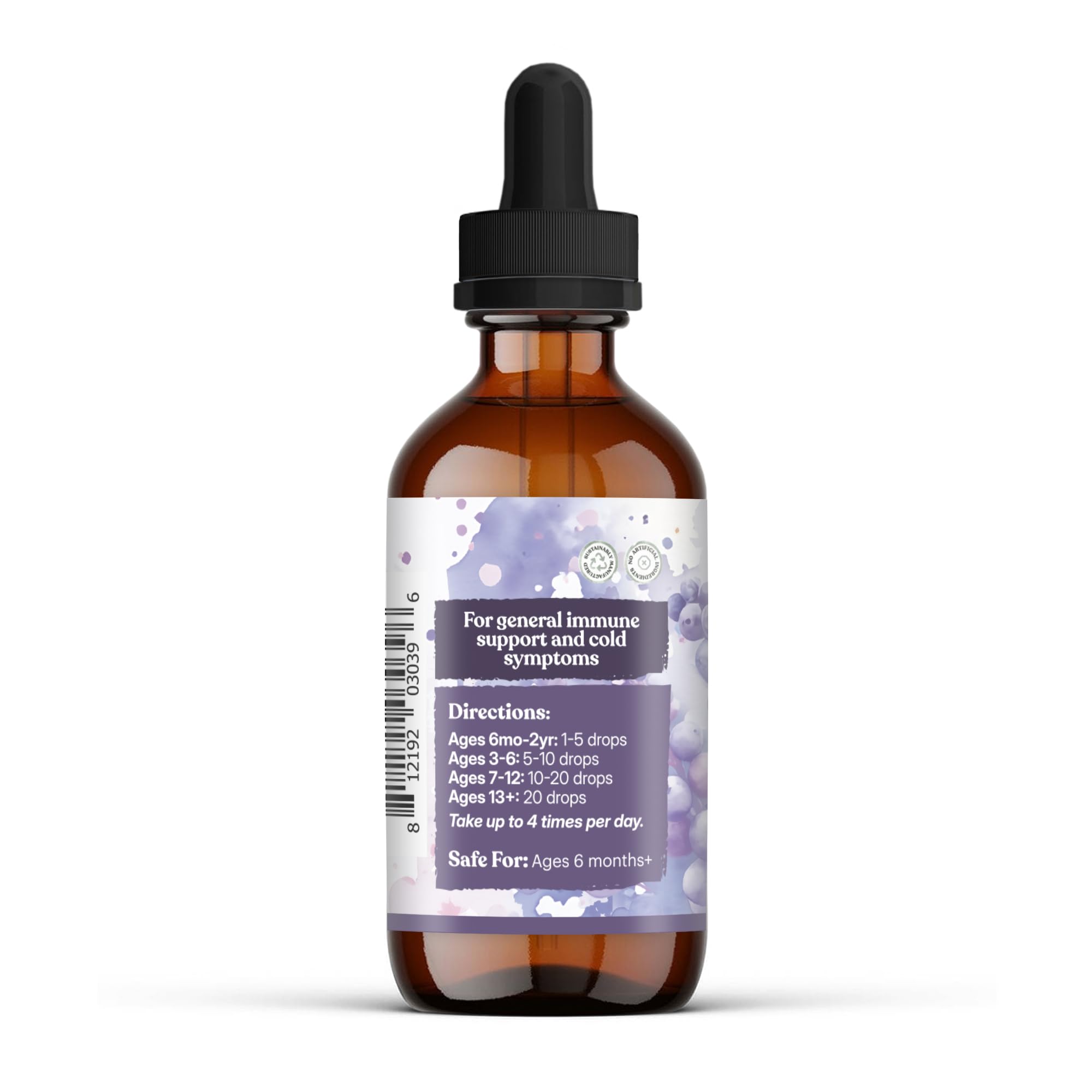Earthley Wellness Elderberry Elixir Drops elderberries highlight natural immune support.
