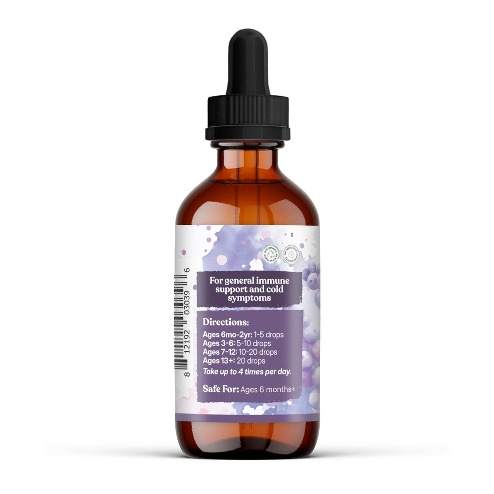 Earthley Wellness Elderberry Elixir Drops elderberries highlight natural immune support.