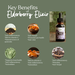 Earthley Wellness Elderberry Elixir Drops label with ingredients and shelf-stable design.