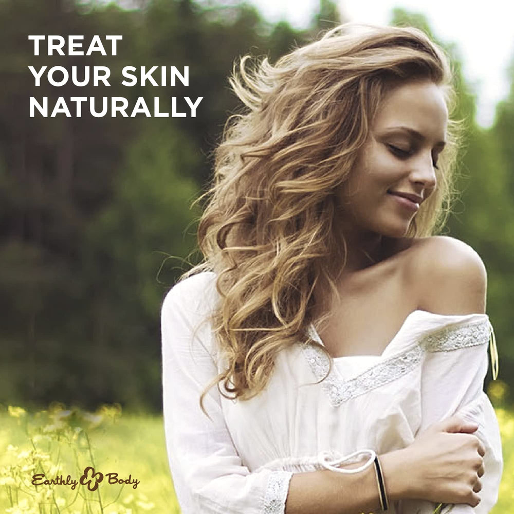 Earthly Body oil blend showcases hemp, almond, grape seed, apricot, and vitamin E for skin nourishment