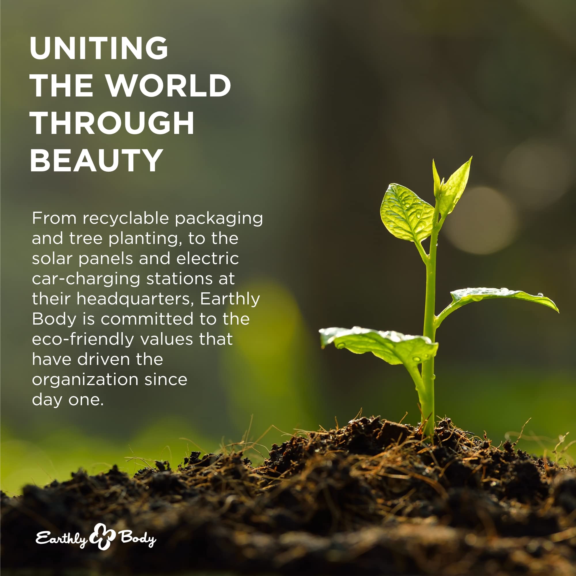 Earthly Body gift set packaging seen with eco-friendly design