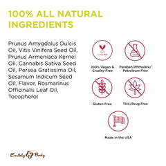 Earthly Body Edible Massage Oil leaves a non-greasy residue for quick skin absorption.