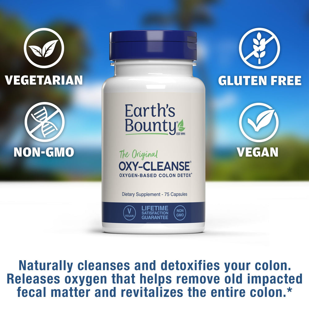 Earth's Bounty Oxy-Cleanse daily-use setup fits into a routine.
