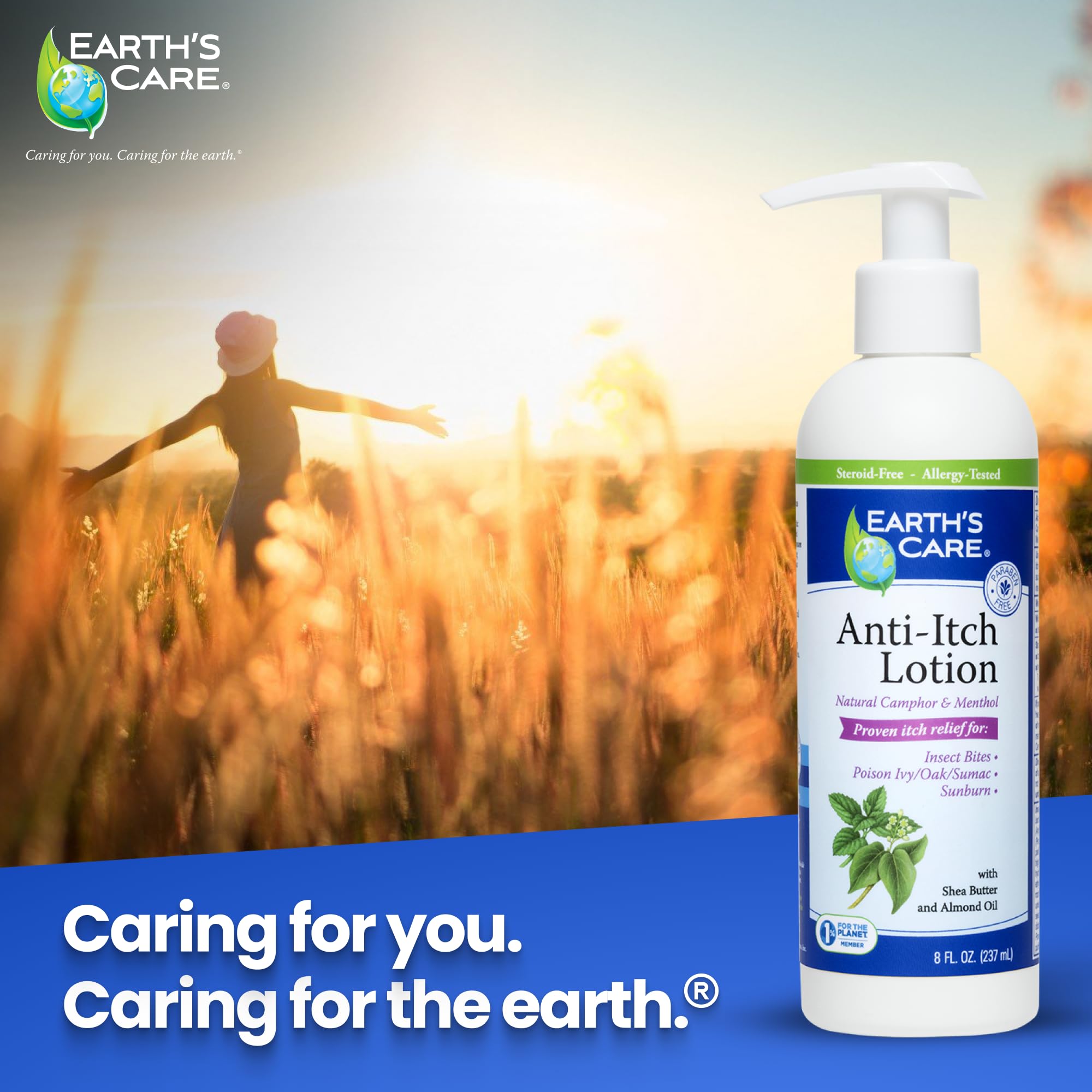Earth's Care Anti Itch Lotion suitable for daily family use.