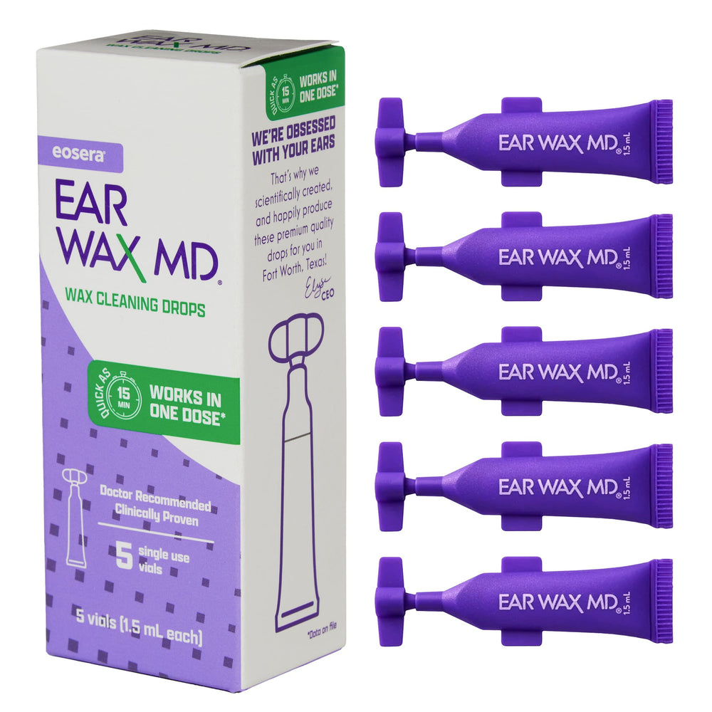 Ear Wax MD eosera cleaning drops bottle for fast at-home ear wax relief
