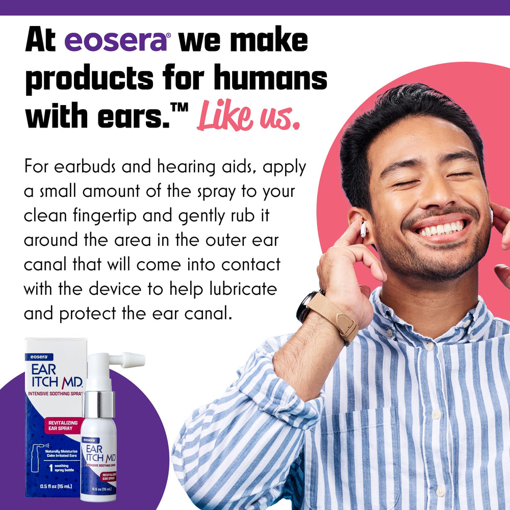 Earwax MD eosera Ear Itch MD ear canal barrier protects while wearing devices
