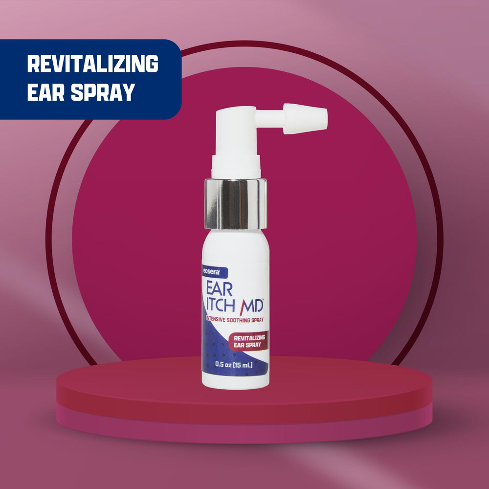Earwax MD eosera Ear Itch MD label highlighting ingredients