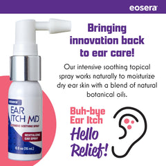 Earwax MD eosera Ear Itch MD packaging box shown for product details