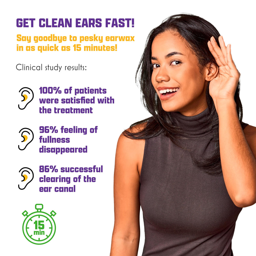 Ear Wax MD eosera rinse bulb illustrated for gentle ear cleaning and thorough rinsing