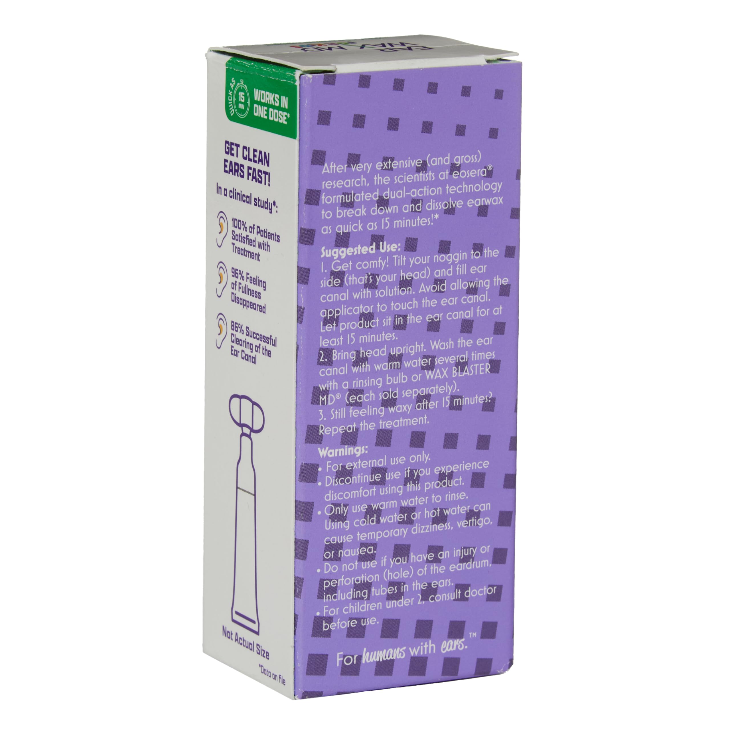 Viales de Ear Wax MD, cinco unidades listas para uso.