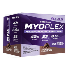 EAS Original Myoplex tub front, high-protein meal replacement option.