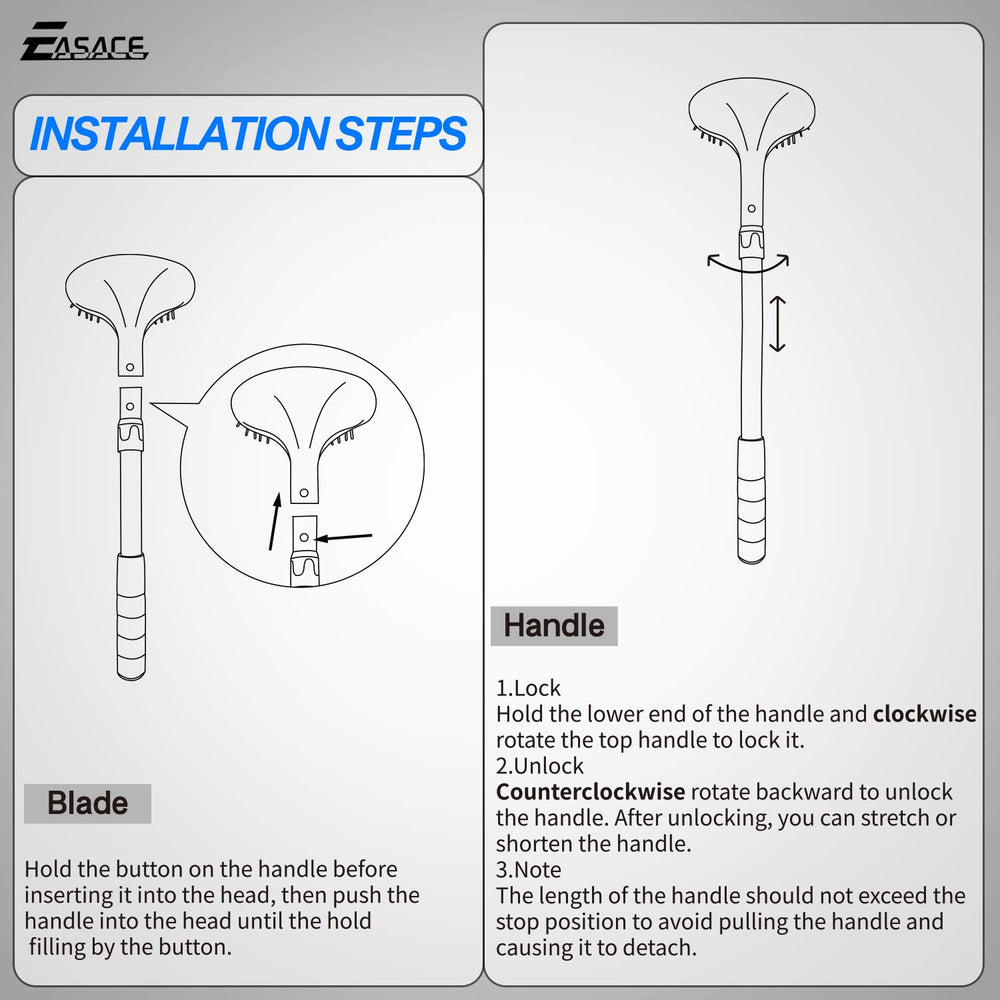 EASACE back scratcher anti-slip sleeve grip enhances control during use