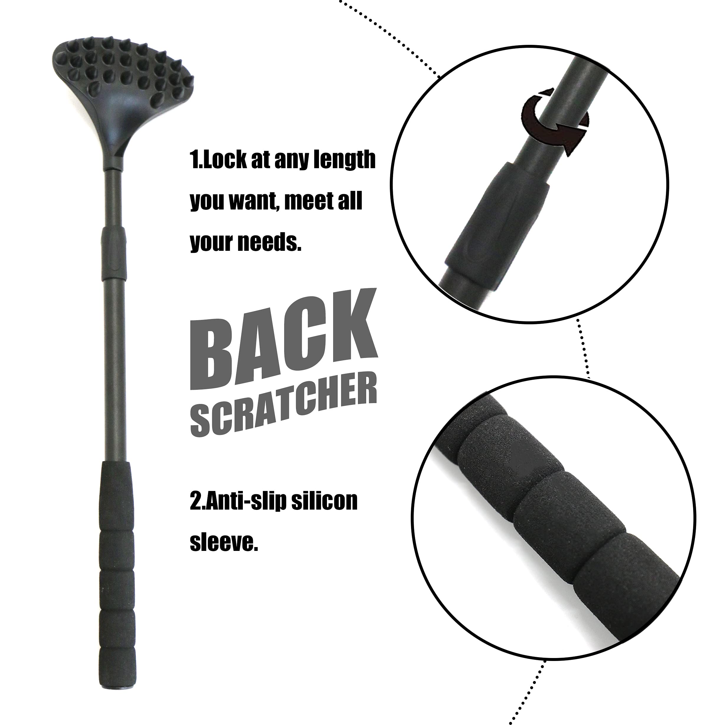 EASACE black packaging highlights a gift-ready back massager.