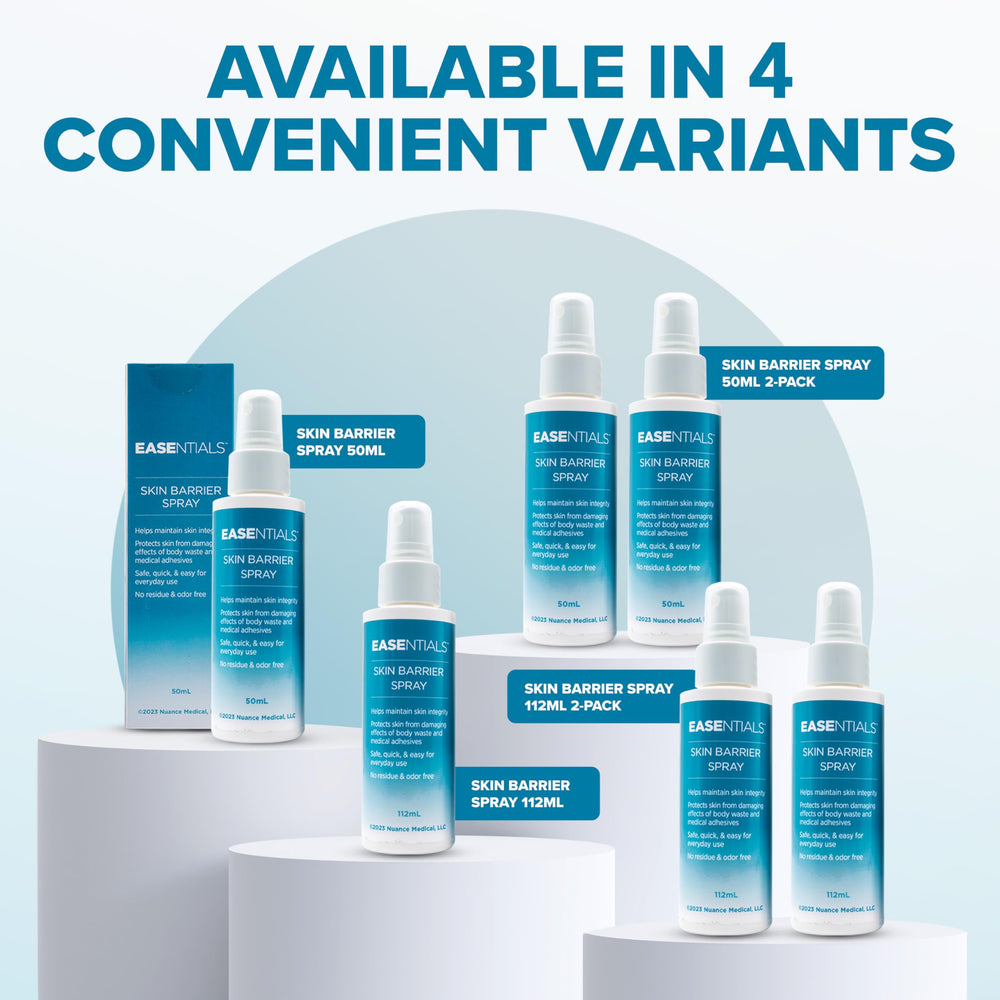 EASEntials barrier spray simplifies removal and reapplication with comfortable skin feel.