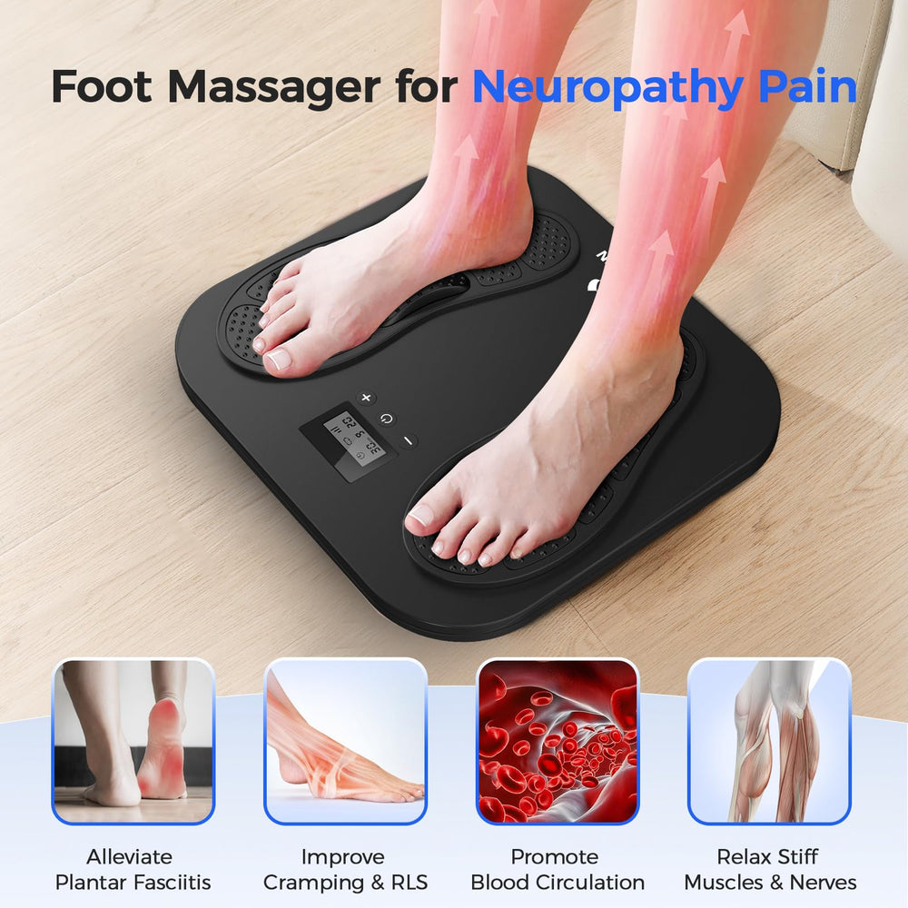 EaseZen foot massager offers 20 intensity levels for precise control.