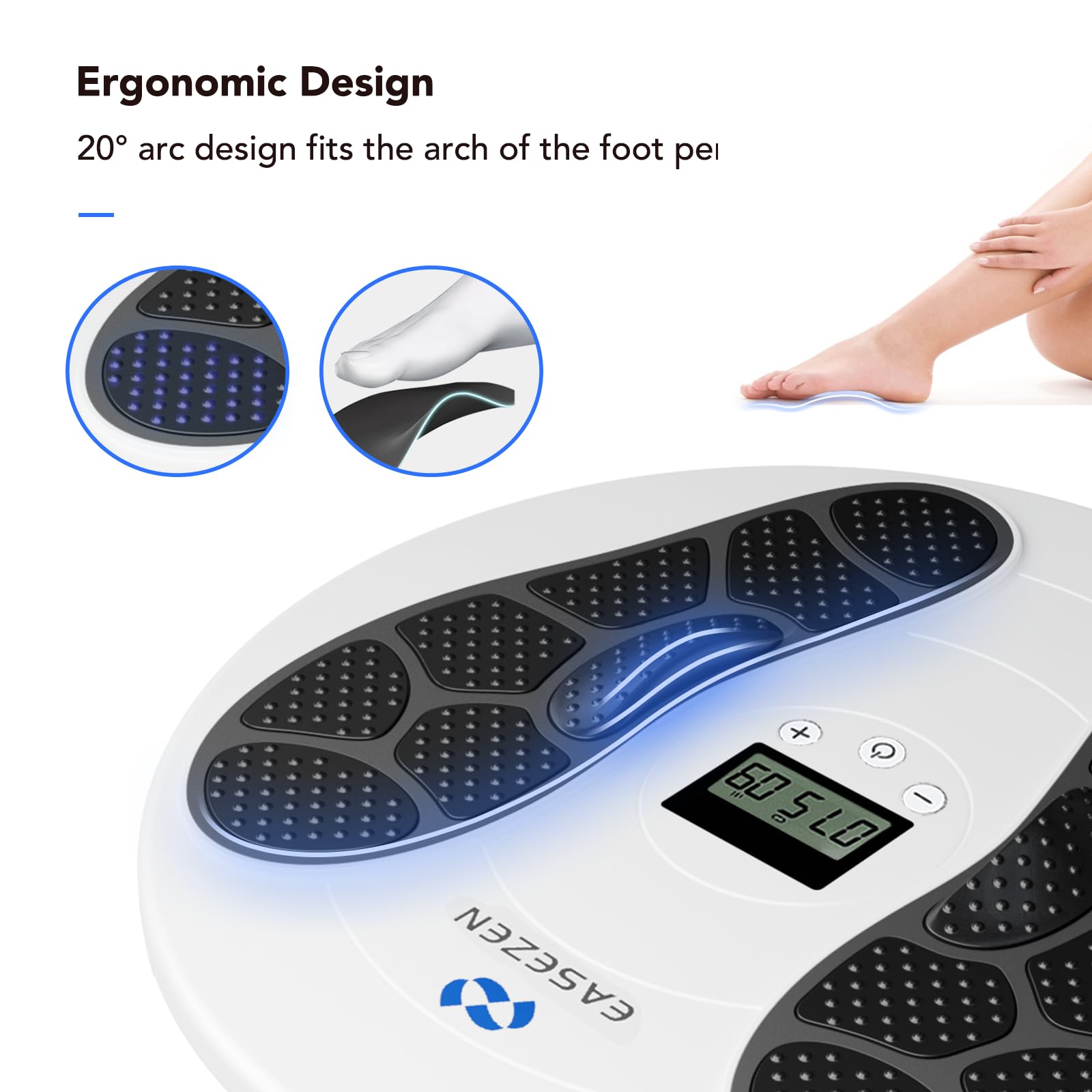 EaseZen remote and LCD provide easy adjustments during use.