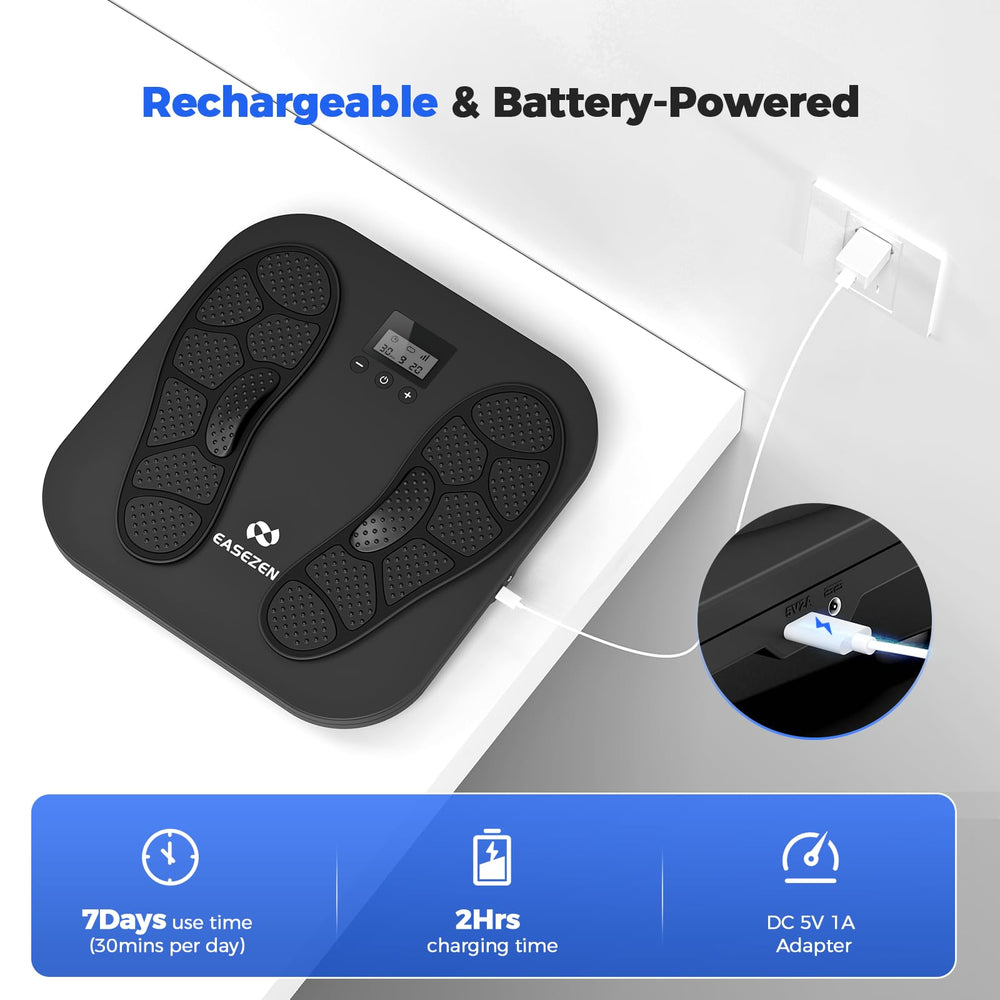 EaseZen massager remote with LCD display for easy adjustments.