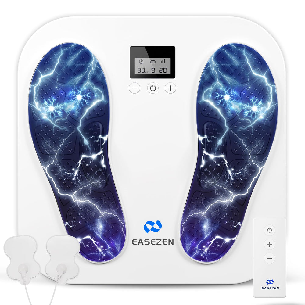 EaseZen foot massager front view showing ergonomic design for comfortable sessions