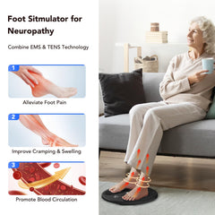 EaseZen tens-ems-therapy-setup provides versatile modes for targeted foot care.