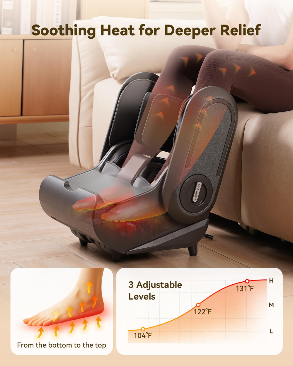 EaseZen Vibration function for muscle relaxation and relief