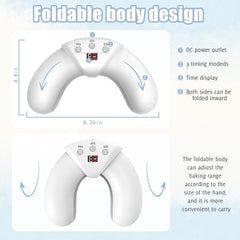 Easheal Nail Fungus Laser Device in use on a toenail at home