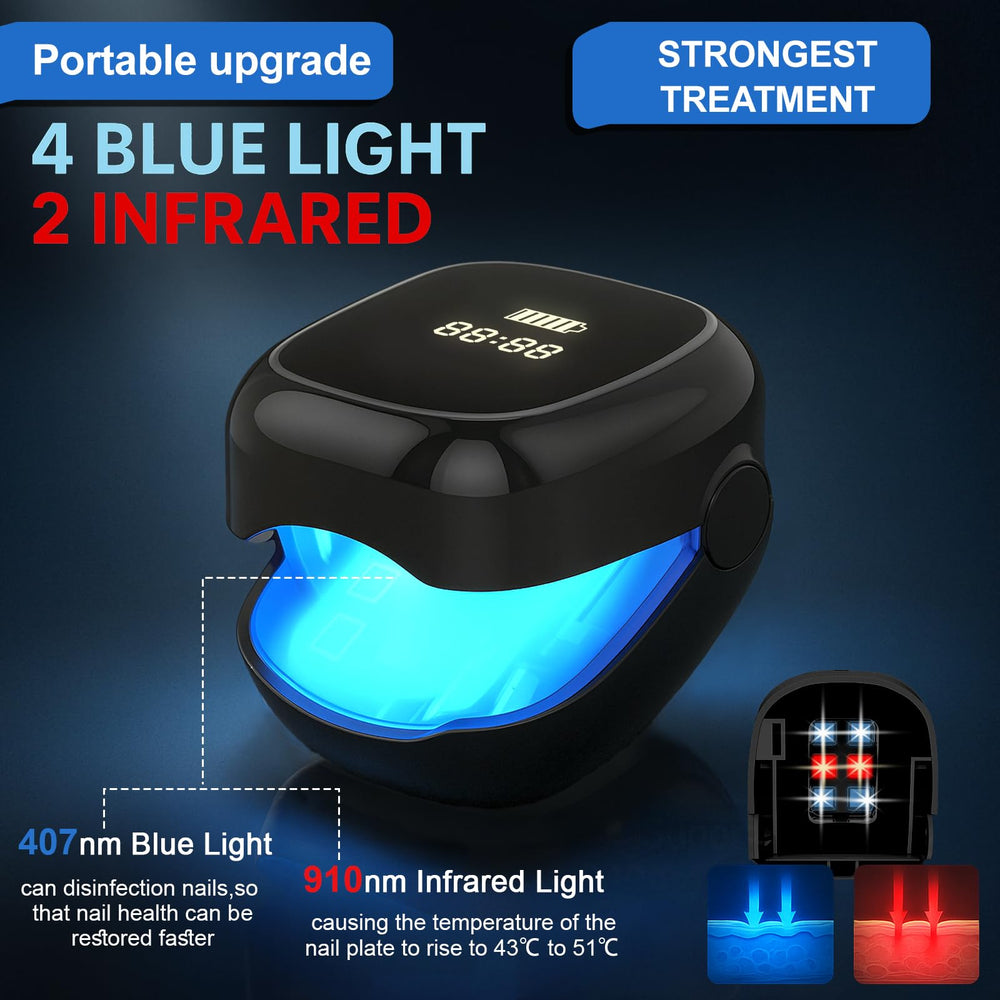easheal nail fungus laser device side view highlighting compact design