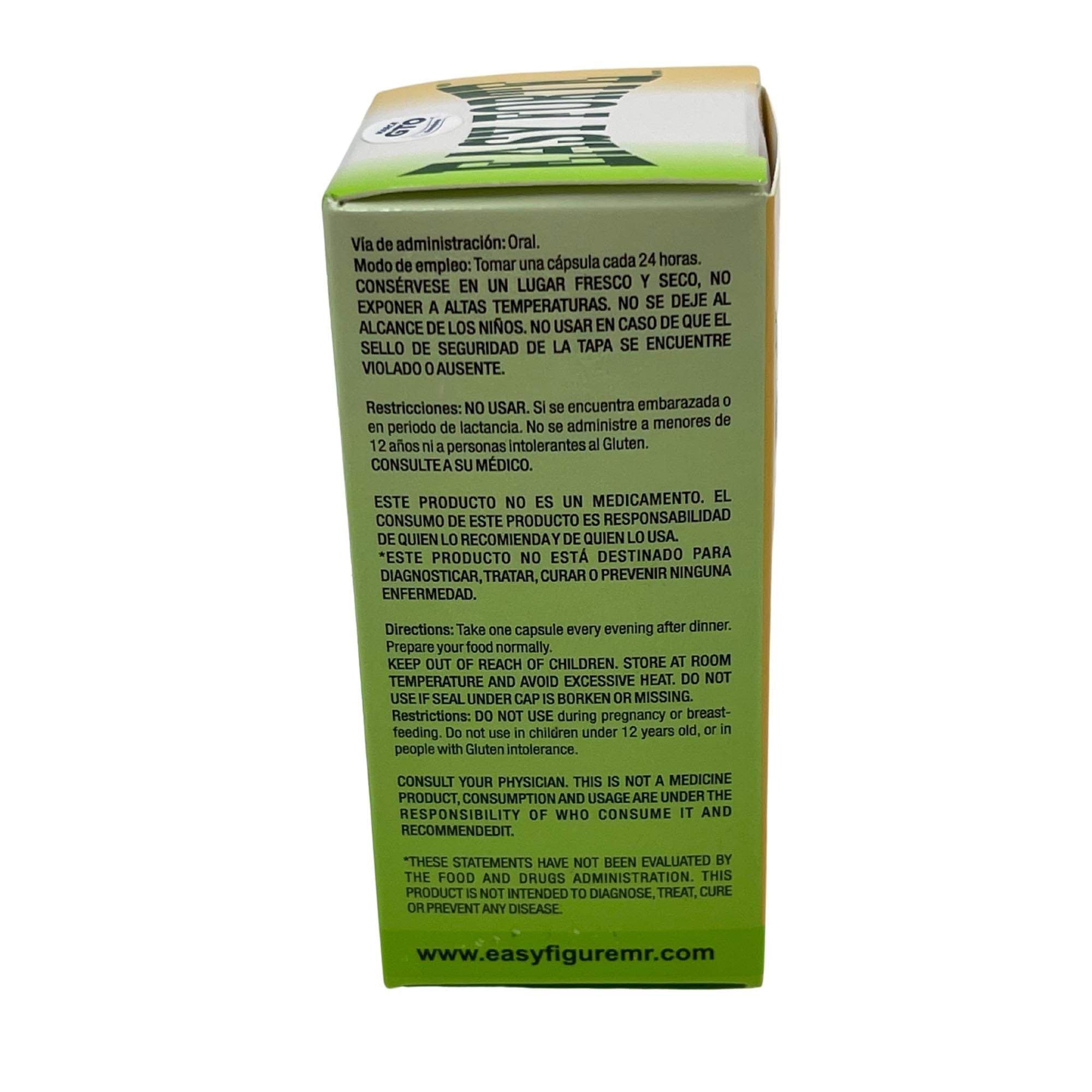Easy Figure Easy Forte label detail highlights origin and ingredients