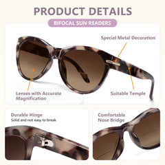 EASY READ bifocal sunglasses reading-area close-up for clear small text
