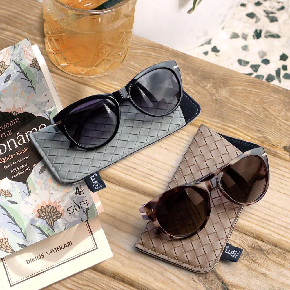 EASY READ bifocal sunglasses vintage frame close-up with stylish details