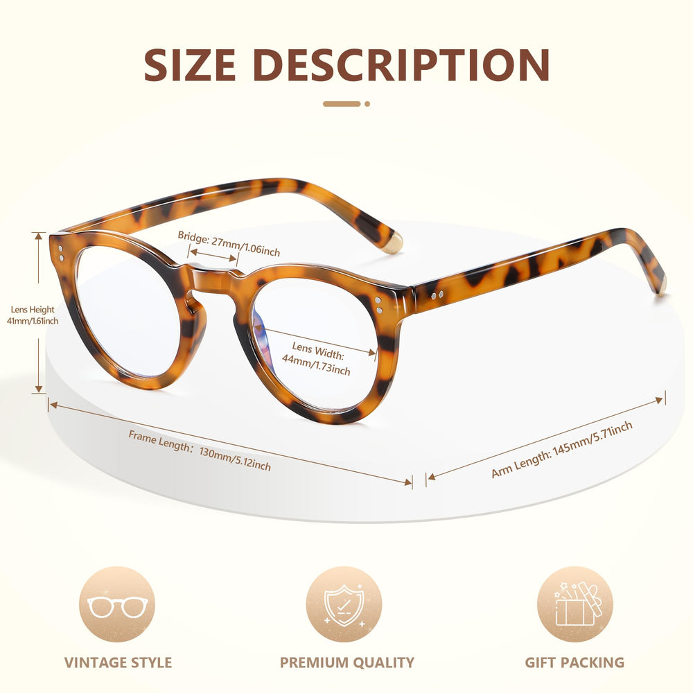 EASY READ lightweight round frame designed for all-day comfort.