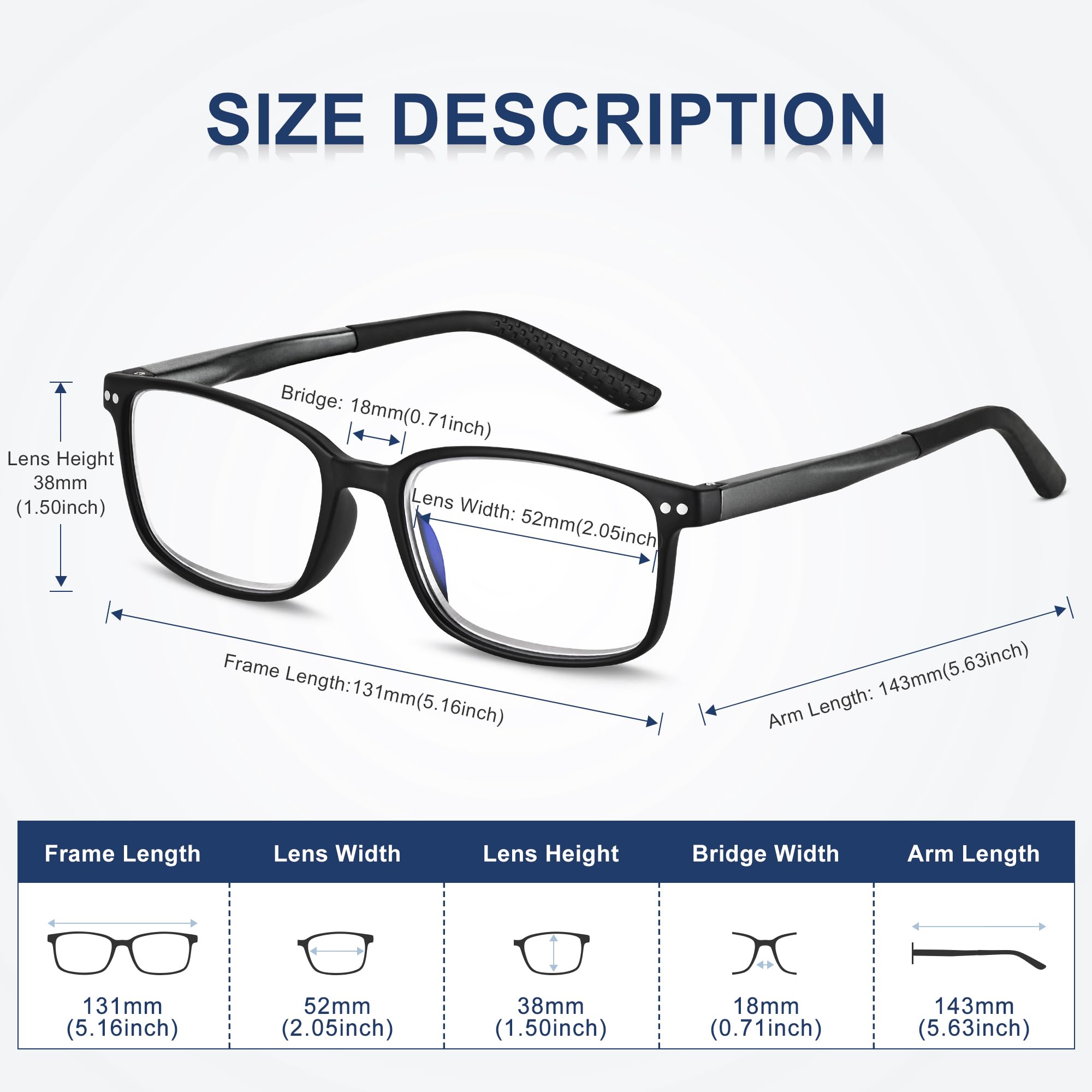 Easy Read TR90 progressive readers case and cleaning cloth included.