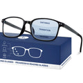 EASY READ TR90 Progressive Multifocal Reading Glasses for Men – Blue Light Blocking, Spring Hinge, 2.00 Magnification, Black