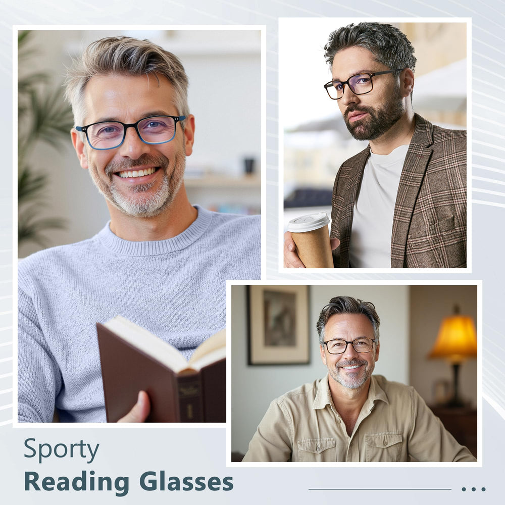 EASY READ TR90 sporty rectangular frames for everyday wear.