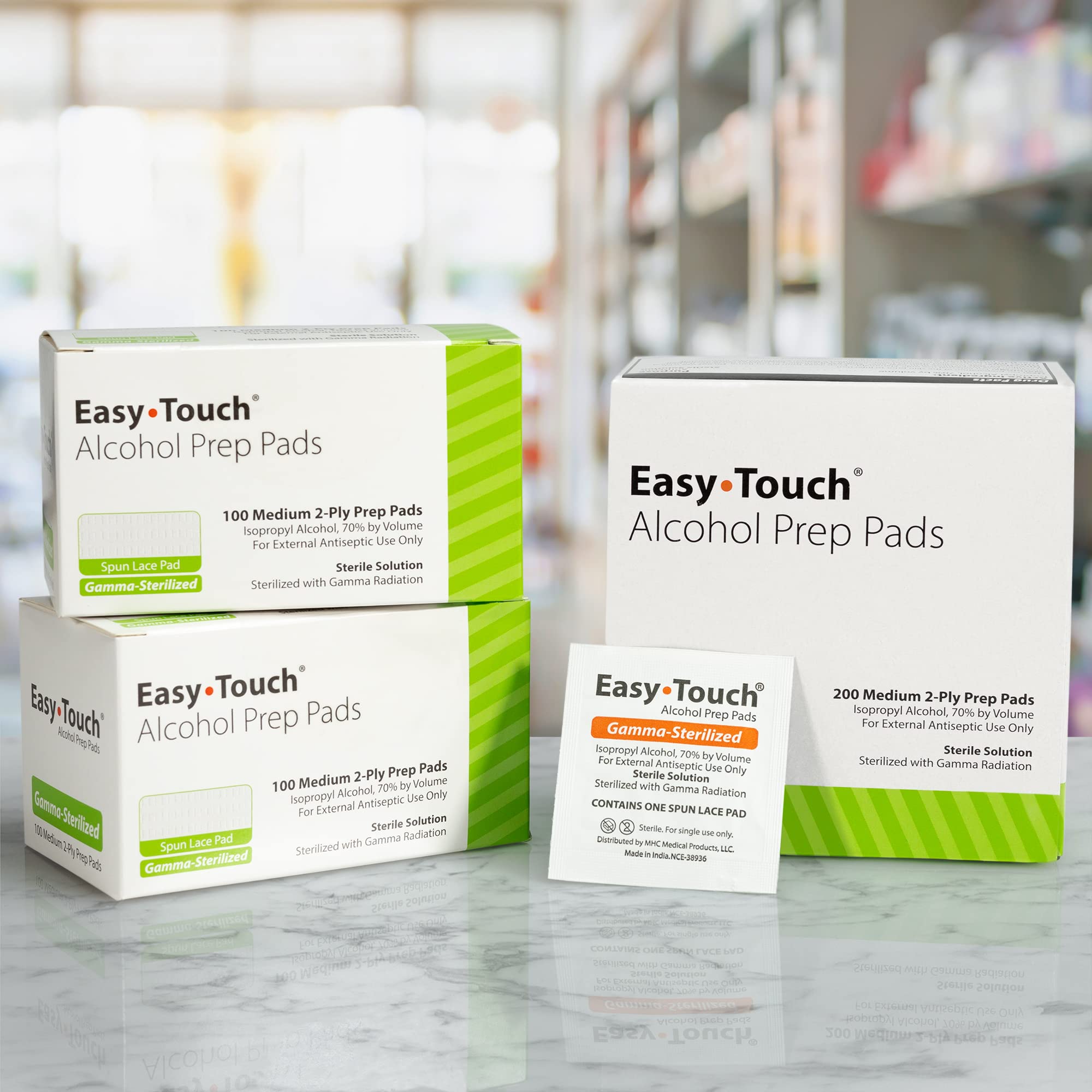 Paños Easy Touch para uso externo con embalaje individual.