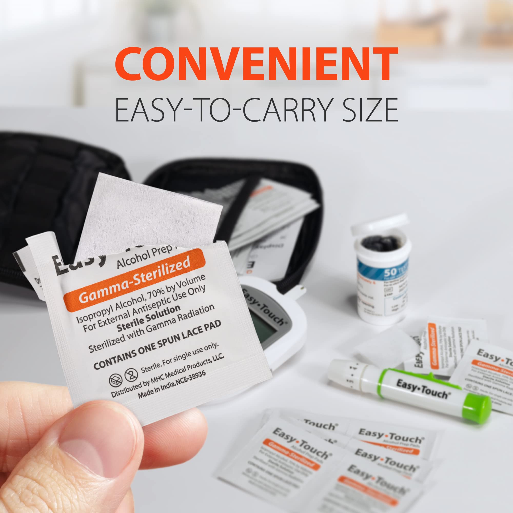 Paño Easy Touch envuelto individualmente para higiene en cualquier lugar.