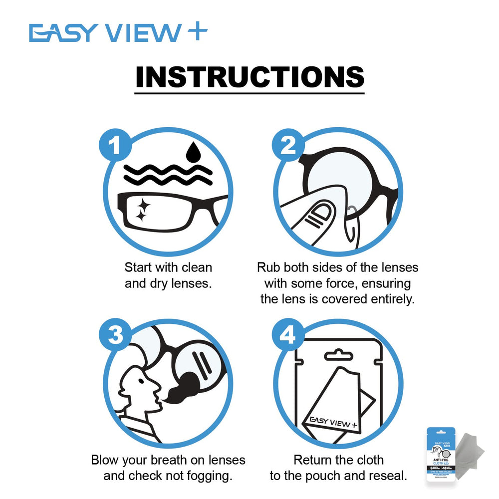 Easy View glasses show clear view after anti-fog treatment