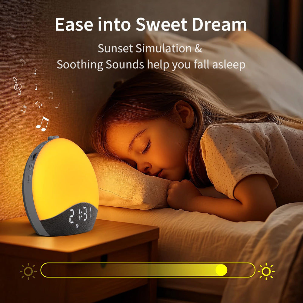 EasyERA Sunrise Alarm Clock snooze dial view for quick extra rest.