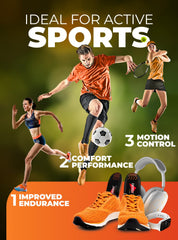 EasyFEET Flame Boost insoles heel pad visible for shock absorption during runs.